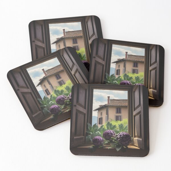 Item preview, Italian window with artichokes designed and sold by KatyaH1965.