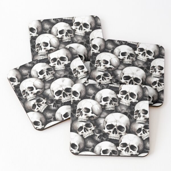 Item preview, Watercolour Skulls Seamless Pattern designed and sold by PatternStudios.