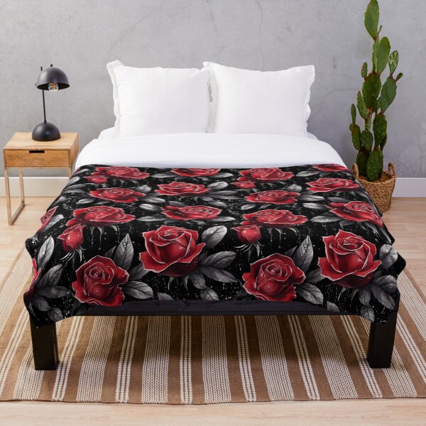 Artikelvorschau, Aquarell gotische rote Rosen nahtloses Muster entworfen und verkauft von PatternStudios.