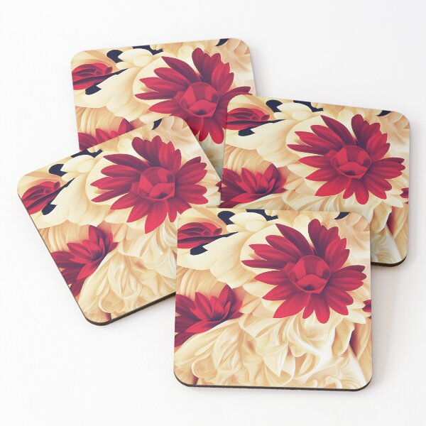 Item preview, Elegant Red Floral Relief  designed and sold by Dana Roper.