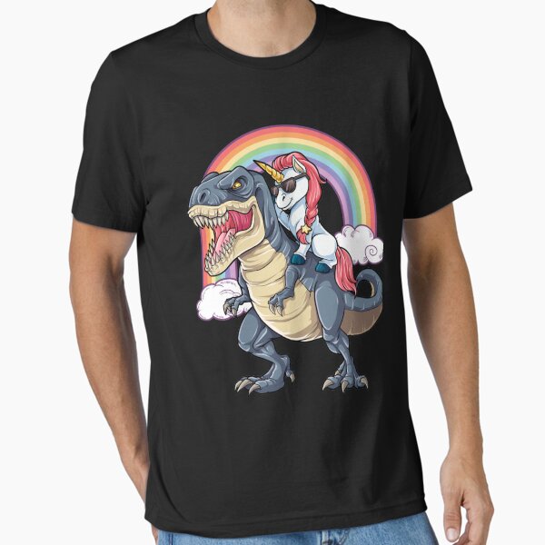 Item preview, Unicorn Riding Dinosaur T Shirt T-Rex Funny Unicorns Party Rainbow Squad Gifts for Kids Boys Girls  designed and sold by Kelli Coulson.