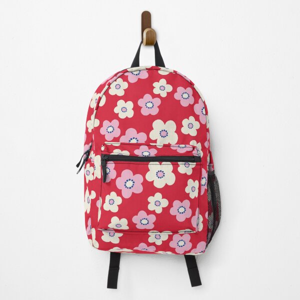 Item preview, Happy bold abstract flowers white pink blue designed and sold by Colorblizz.