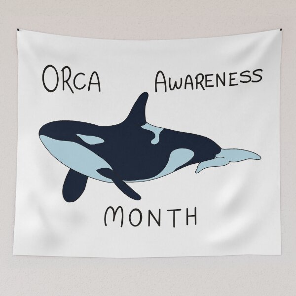 Artikelvorschau, Orca-Bewusstseinsmonat entworfen und verkauft von Art by Kathleen Stuart.