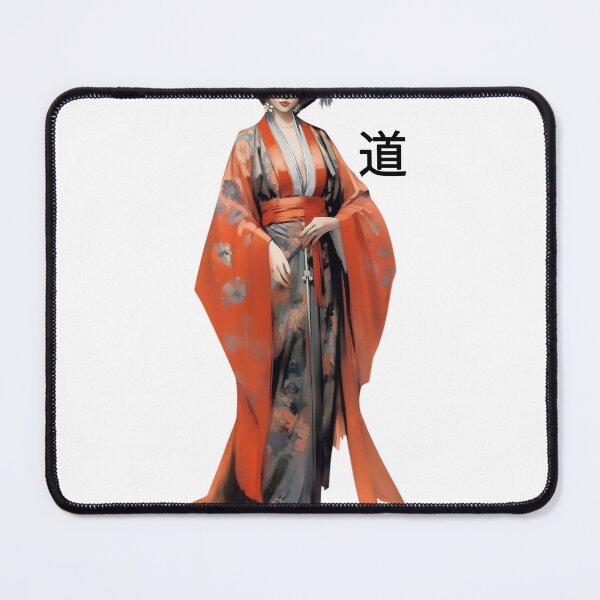 Item preview, Graceful Japanese woman in a vibrant kimono, radiating elegance designed and sold by BogatyrovaOlena.