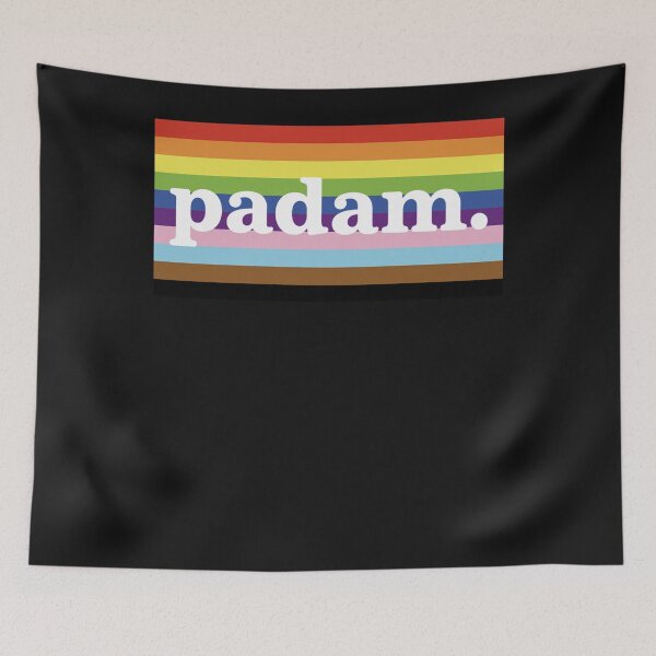 Item preview, Padam Pride Kylie Minogue - LGBTQ+ Pride Rainbow Progress Pride Flag with Text, Lesbian, Gay, Bi, Tr designed and sold by SherondNCason.