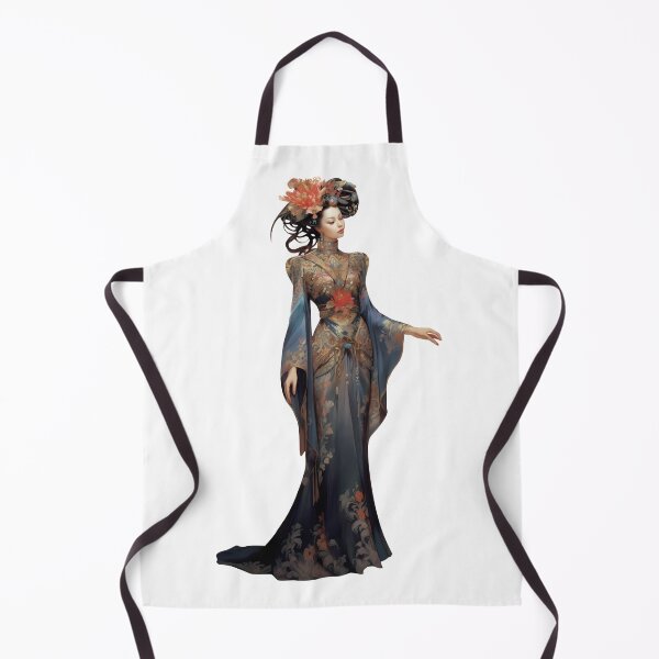 Item preview, Graceful Japanese woman in a vibrant kimono, radiating elegance designed and sold by BogatyrovaOlena.