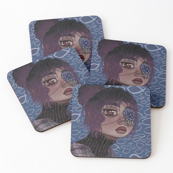 Item preview, Cute girl with eye patch designed and sold by GiezaDesign.