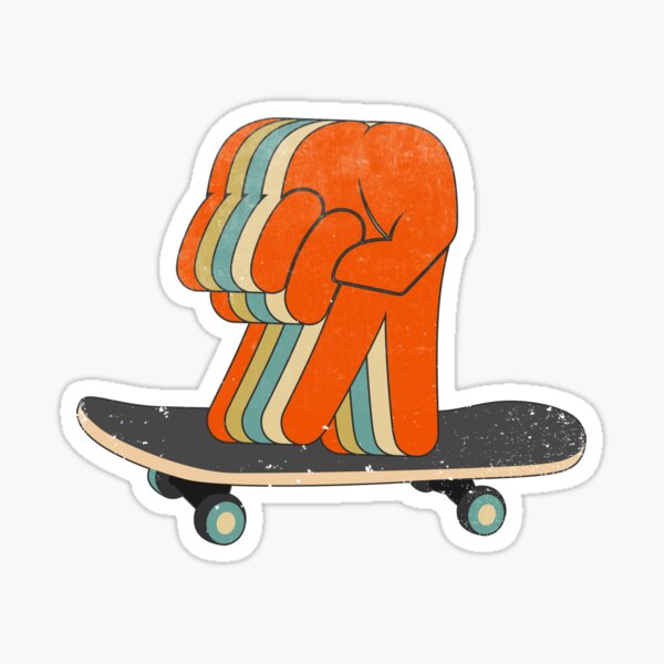 VINTAGE 60'S HOBIE SUPER SURFER SKATEBOARD STICKER, NEW VINYL