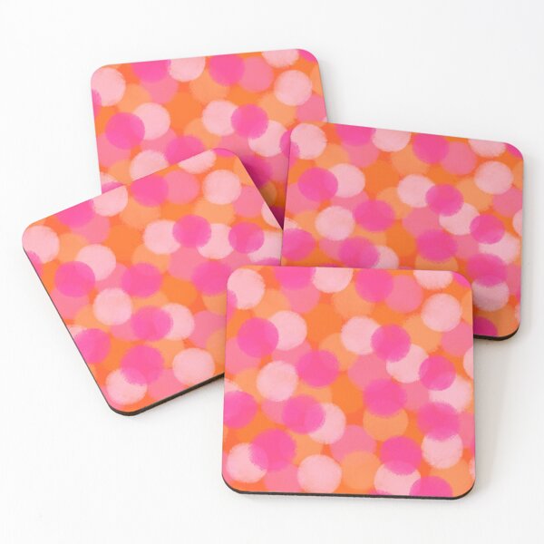 Item preview, Abstract, Hot Pink and Orange, Paint Brush Effect Round  designed and sold by OneThreeSix.