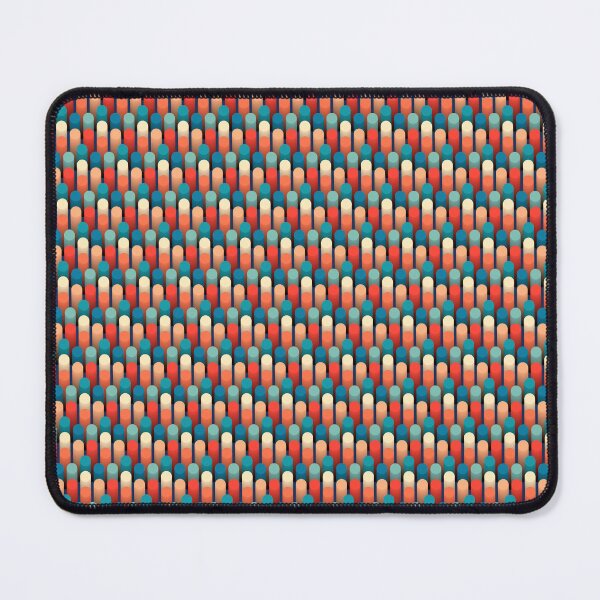 Item preview, Hexagon cylinder pattern using 70s retro colour palette designed and sold by trepiu.