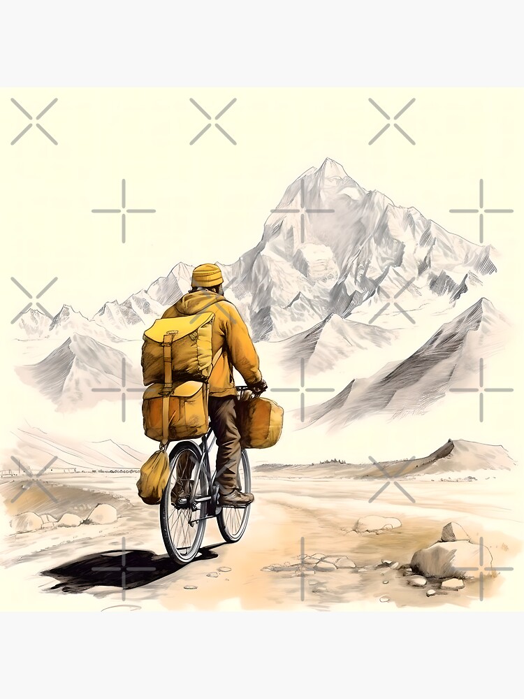 Dibujo de hombre online en bicicleta