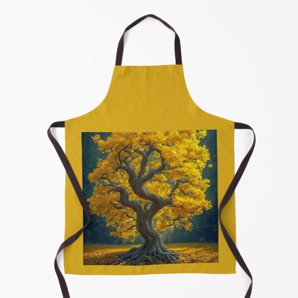 Item preview, Fantasy oak tree with yellow leaves illustration designed and sold by ArtyBuys.