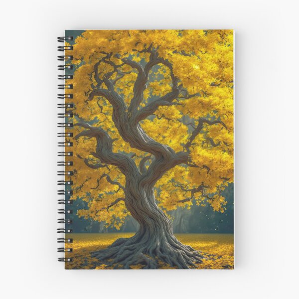 Item preview, Fantasy oak tree with yellow leaves illustration designed and sold by ArtyBuys.