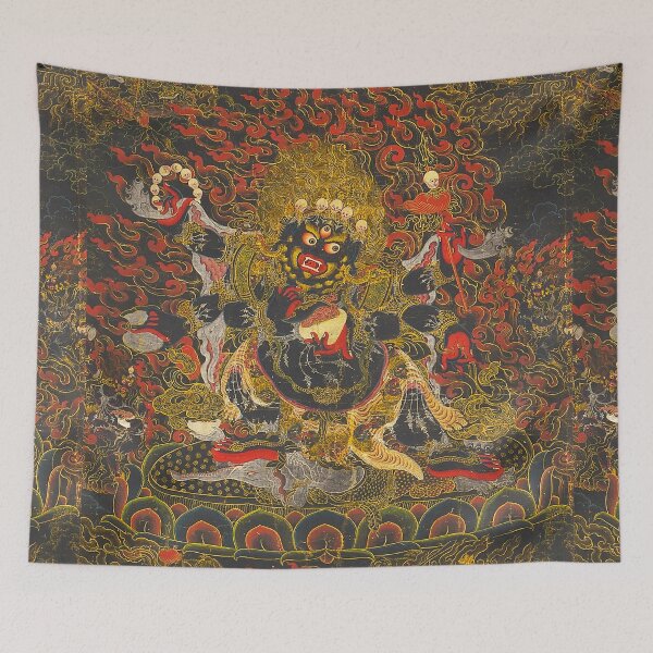Item preview, Mandala 164 Tibetan Buddhist Thangka Mahakala 1700s designed and sold by GuyBlank.