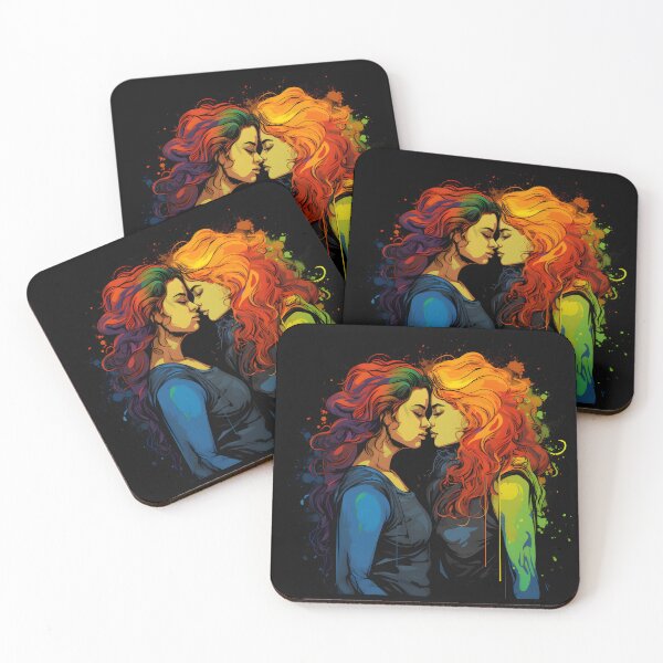 Item preview, kissing girls lesbian gay WLW pride  designed and sold by proudlyparent.