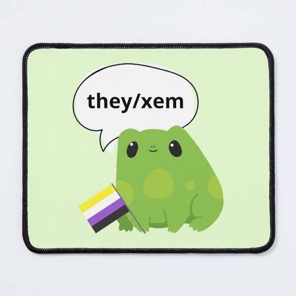 Item preview, Frog Pronouns They/Xem Pronoun designed and sold by Furia LGBTQ+ Accessories.
