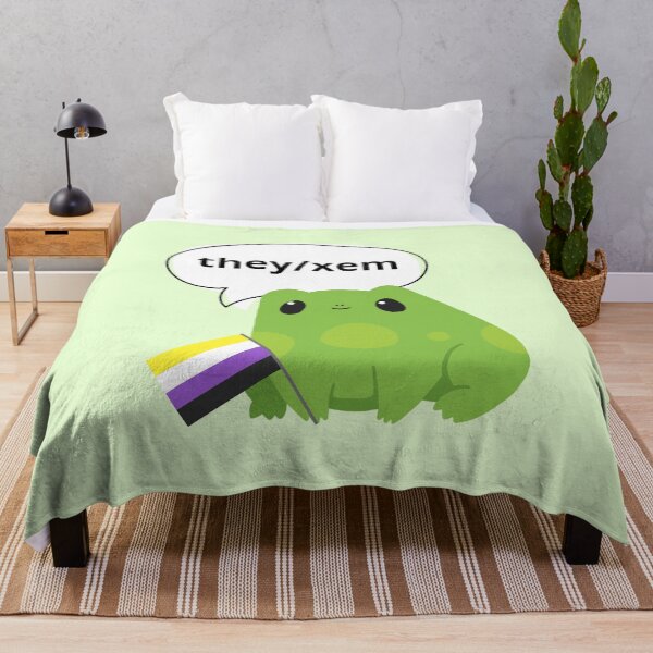 Item preview, Frog Pronouns They/Xem Pronoun designed and sold by Furia LGBTQ+ Accessories.
