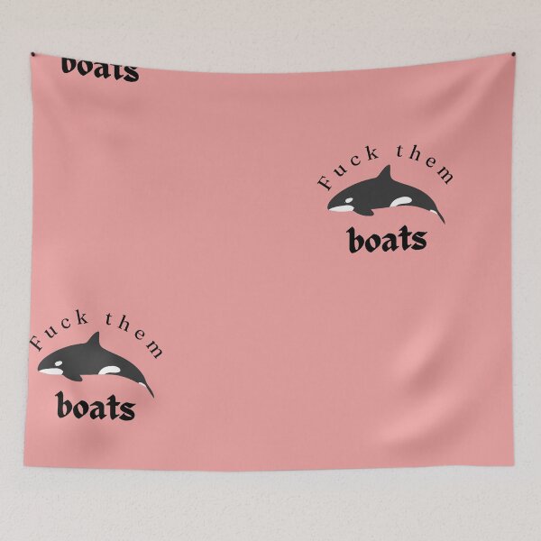 Item preview, Fuck them boats Orca Killer Whale, Ocean Orcas Humor Essential T-Shirt designed and sold by StoreSB.