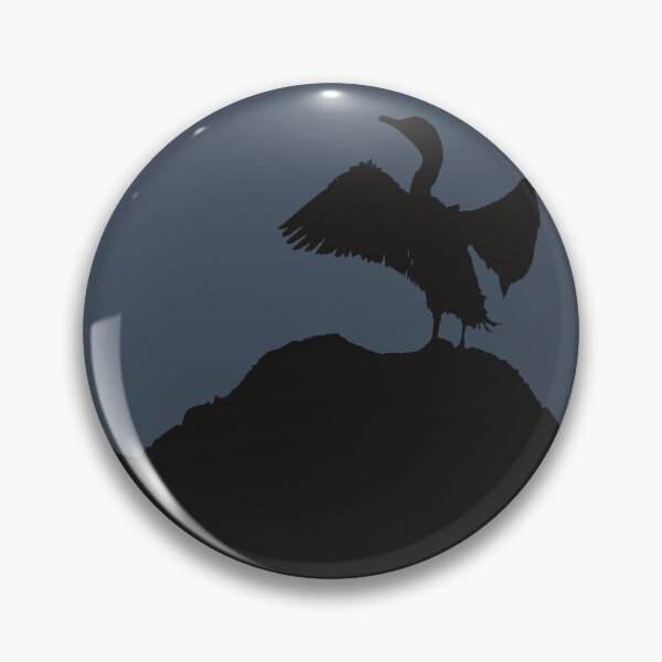 Item preview, Minimalistic Basking Black Cormorant Silhouette  designed and sold by taiche.