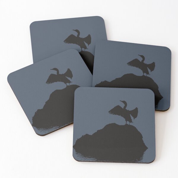 Item preview, Minimalistic Basking Black Cormorant Silhouette  designed and sold by taiche.