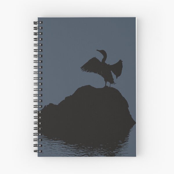Item preview, Minimalistic Basking Black Cormorant Silhouette  designed and sold by taiche.