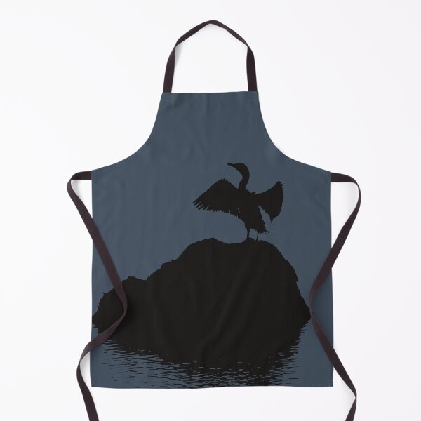 Item preview, Minimalistic Basking Black Cormorant Silhouette designed and sold by taiche.