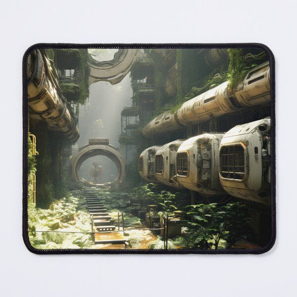 Item preview, Abandoned old space station in the tropical forest, cinematic designed and sold by Gabi.Media.