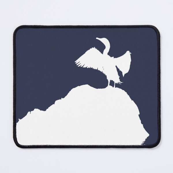 Item preview, Minimalistic Basking Black Cormorant White Silhouette  designed and sold by taiche.