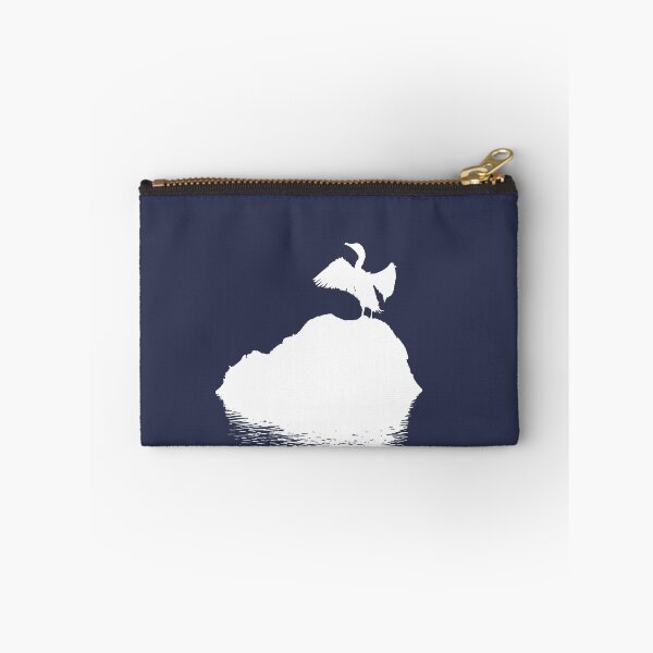 Item preview, Minimalistic Basking Black Cormorant White Silhouette  designed and sold by taiche.