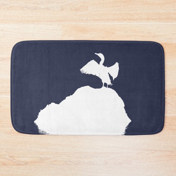 Item preview, Minimalistic Basking Black Cormorant White Silhouette  designed and sold by taiche.