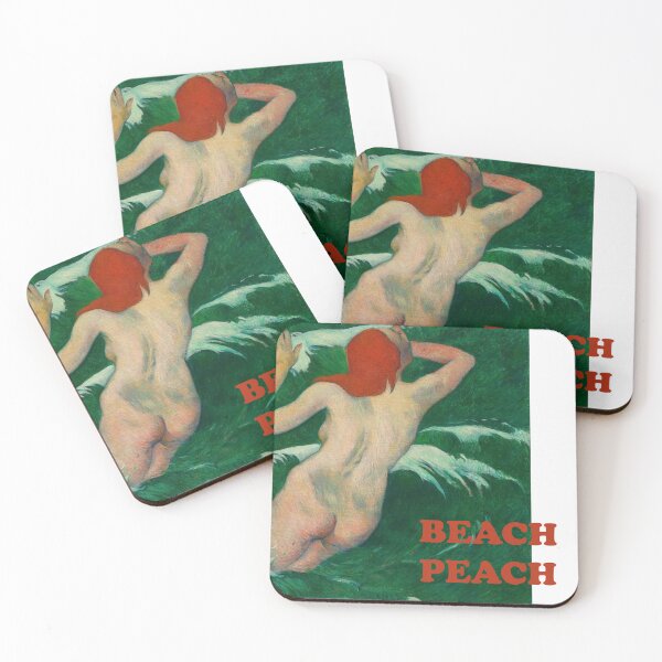 Item preview, Beach peach - In the waves/Paul Gauguin designed and sold by zaMAJAvanje.