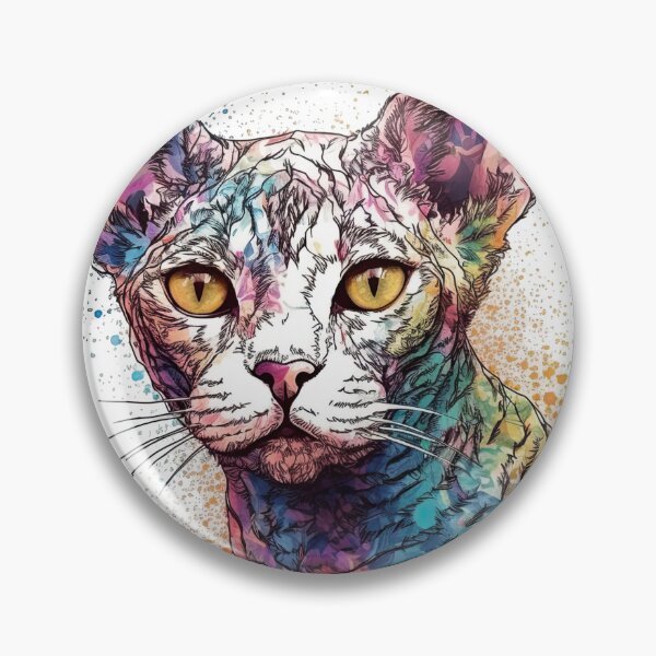 Item preview, WhimsiCat's Vintage Devon Rex Art Prints: A Unique Design for Cat Lovers. designed and sold by DooodleGod.