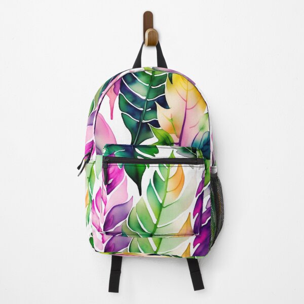 Item preview, Colorful Tropical Leaves on White Background designed and sold by Elobrdn.