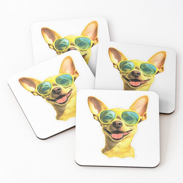 Item preview, Fu nny dog in yellow glasses designed and sold by abmkf.