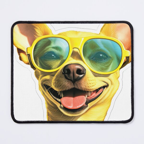 Item preview, Fu nny dog in yellow glasses designed and sold by abmkf.