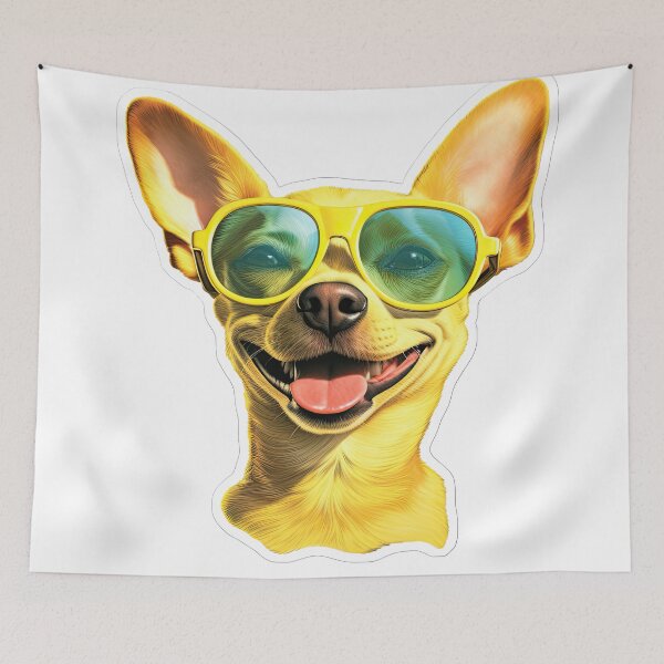 Item preview, Fu nny dog in yellow glasses designed and sold by abmkf.