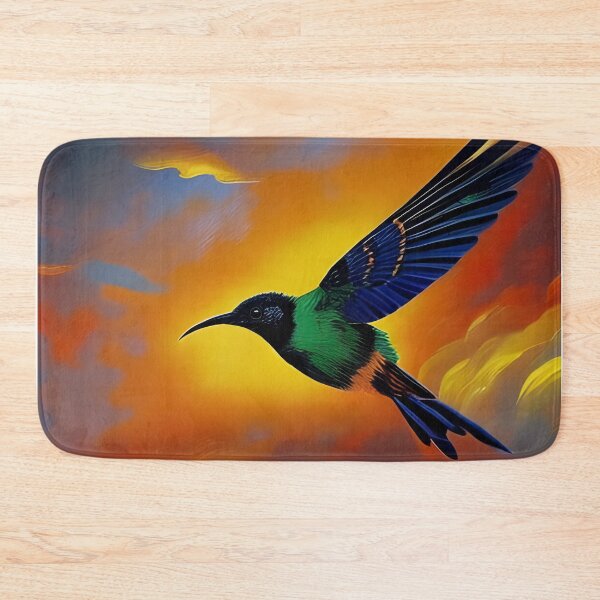 Item preview, Flying Green and Blue Sunbird, Ai Generated Art  designed and sold by ACC .