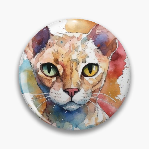 Item preview, Watercolor Devon Rex Cat Portrait - Whiskery Art for Feline Lovers designed and sold by DooodleGod.
