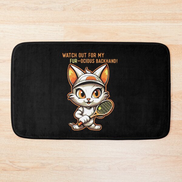 Item preview, Cat tennis - Watch out for my fur-ocious backhand designed and sold by Gerald Waters.