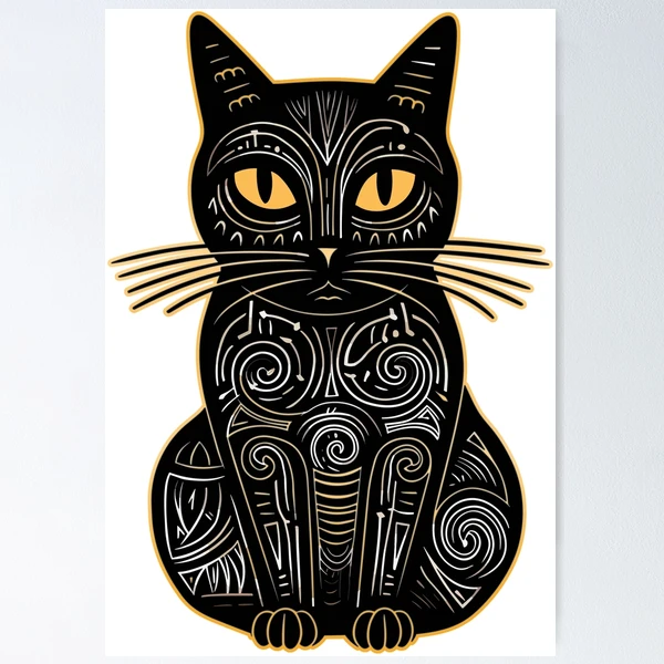 Cat therian, Gray cat Poster for Sale by HugoArtistic