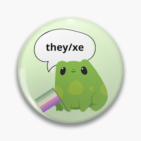 Item preview, Frog Genderfae Pronouns They/Xe Pronoun designed and sold by Furia LGBTQ+ Accessories.