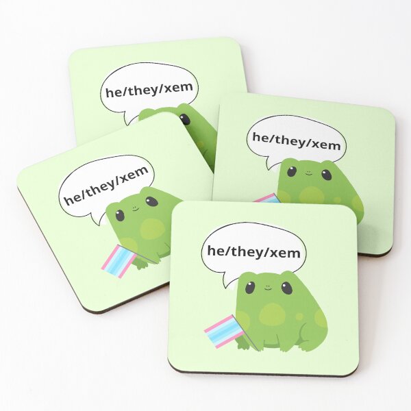 Item preview, Frog Pronouns He/They/Xem Pronoun designed and sold by Furia LGBTQ+ Accessories.