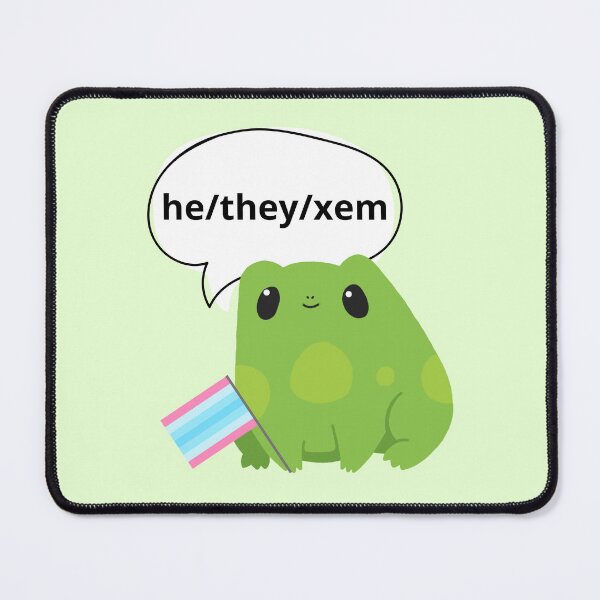 Item preview, Frog Pronouns He/They/Xem Pronoun designed and sold by Furia LGBTQ+ Accessories.