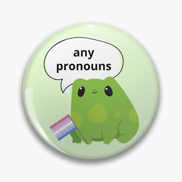 Item preview, Frog Bigender Any Pronouns designed and sold by Furia LGBTQ+ Accessories.