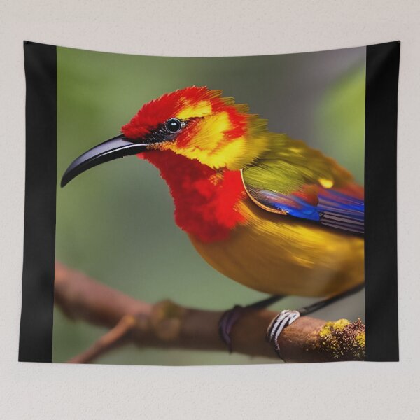 Item preview, Gold and Red Sunbird, Ai Generated Art  designed and sold by ACC .