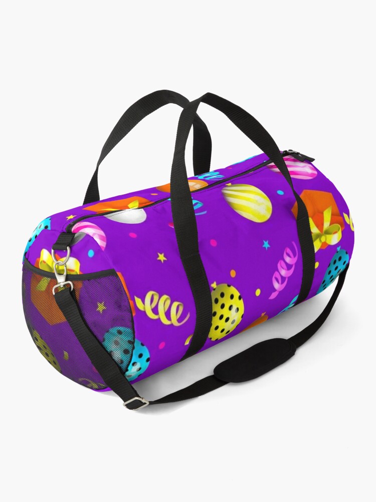 Rainbow Confetti Print Heather Duffel