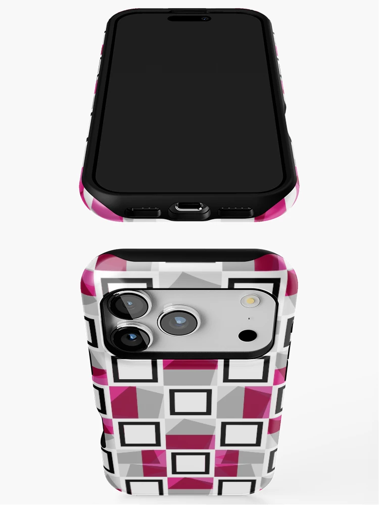 Thumbnail 3 of 4, iPhone Case, Geometric Raspberry designed and sold by MarshallWild.