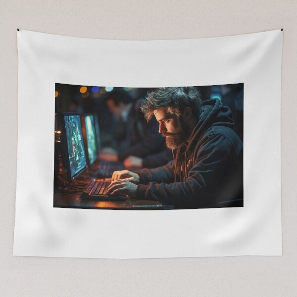 Item preview, Ethical (Systems) Hacker at Work designed and sold by TheBrainArt.