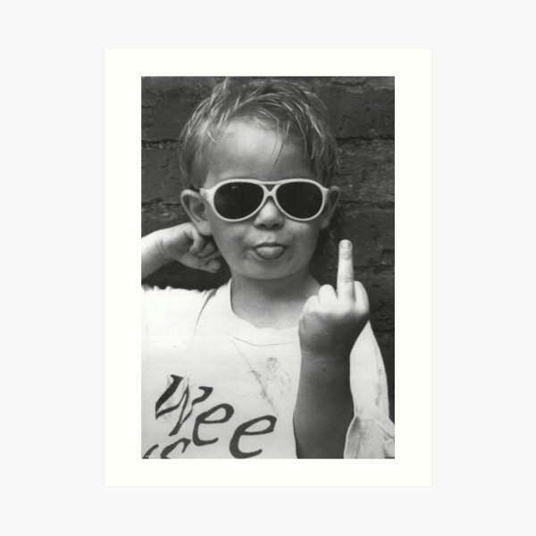 Boy Sticking His Tongue Out Art Print