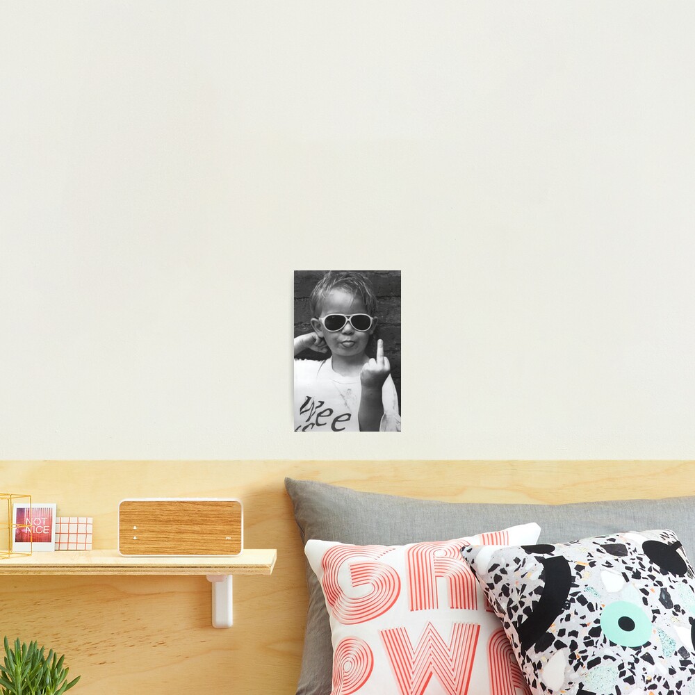 Boy Sticking His Tongue Out Photographic Print